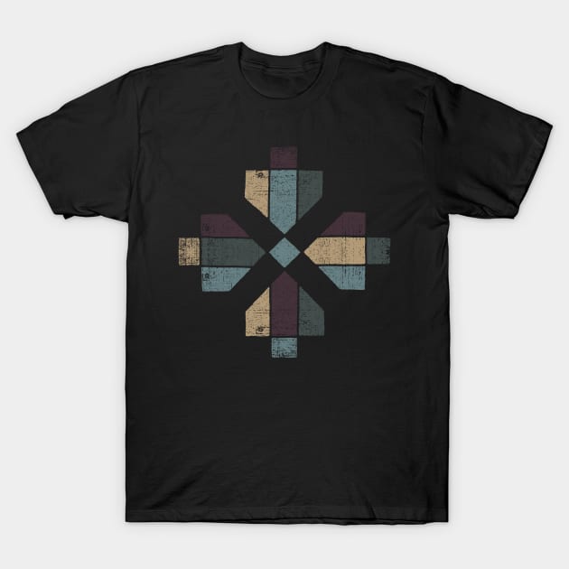 Western Tribal Abstract Geometry with Earth Tones T-Shirt by ddtk